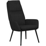  Stolica za opuštanje s tabureom od tkanine crna | shoptok.hr