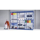 hofe stabilni sestavljivi regal, dvostranski, višina regala 2500 mm, svetlo siva/pocinkano, širina police 1325 mm, osnovni regal, širina x globina 132 | Shoptok.si