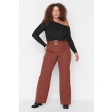 Trendyol Curve Tile Slit Belted Woven Fabric Trousers | shoptok.hr