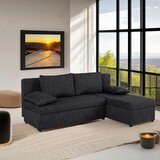 P & B KOTNA SEDEŽNA GARNITURA, črna | Shoptok.si