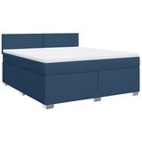  Krevet s oprugama i madracem plavi 180x200 cm od tkanine | shoptok.hr