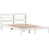 vidaXL Okvir kreveta bez madraca bijeli 140 x 190 cm masivna borovina | shoptok.hr