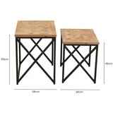 Premier Housewares Stranske mizice v kompletu 2 ks iz masivne jelke 38x51 cm Kickford – | Shoptok.si