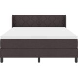  Postelja boxspring z vzmetnico Temno rjava 140 x 190 cm, (5000123684) | Shoptok.si