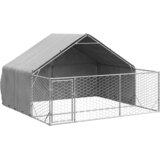  Vanjska kućica za pse sa stazom 3x3x1,9 m pocinčani čelik | Shoptok.si