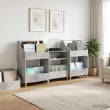  Set medijskih polica 3 kom. Betonska siva 212 x 46 x 112 cm Cijene