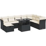 vidaXL 9-dijelni set vrtnih sofa s jastucima crni od poliratana | shoptok.hr