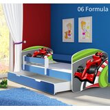  Dječji krevet ACMA s motivom, bočna plava + ladica 180x80 cm 06 Formula 1 | shoptok.hr