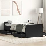  Krevetna konstrukcija s uzglavljem Crni hrast 193 x 78 x 50 cm | Eponuda.com