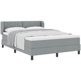 vidaXL Box spring postelja z vzmetnico, svetlo siva, 140x190 cm, tkanina Cene