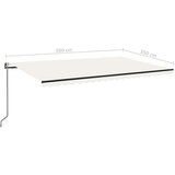 Automatska tenda sa senzorom za vjetar LED 500x350 cm krem | shoptok.hr