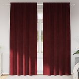 vidaXL Zavjese Vinska crvena Poliester 140 x 260 cm Zavjese Pravokutni | shoptok.hr