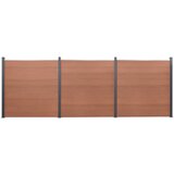 vidaXL Komplet ograjnih panelov rjav 526x186 WPC Cene