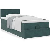 vidaXL Otomanski posteljni okvir z vzmetnico zelen 80x200 cm žamet, (21608728) | Shoptok.si