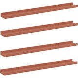  Polica na zidu 4 pcs Crvena 80 x 9 x 3 cm Konstruirano drvo | Eponuda.com