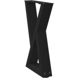  Noge za klub stolić 2 kom Crne 38 x (42-43,3) cm Čelične | shoptok.hr
