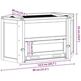  Kavez za hrčke 80 x 40 x 43 cm od masivne jelovine | shoptok.hr