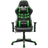 vidaXL Gaming stol črno in zeleno umetno usnje | Shoptok.si