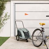 vidaXL Prikolica za bicikl za ljubimce siva od tkanine i željeza | shoptok.hr