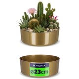 KADAX Pokrov za cvetlični lonec, zlata skleda za kompozicijo, okrogla 23 cm, (5000346083) Cene