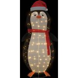 vidaXL Figura snežnega pingvina Toplo bela 78 x 88 x 180 cm blago | Shoptok.si
