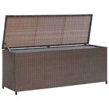 vidaXL Vrtna kutija za pohranu od poliratana smeđa 120 x 50 x 60 cm | shoptok.hr