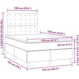  Krevet box spring s madracem tamnozeleni 120x190 cm baršunasti | shoptok.hr