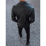 DStreet Black men's leather jacket TX4081 | Shoptok.si