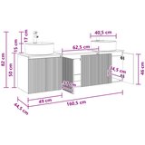  Set ormarića za kupaonicu 3 kom. Staro drvo 49,5 x 44,5 x 65 cm | shoptok.hr