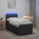  Krevet s box springom, madracem i LED-om Tamnosiva 90 x 190 cm | shoptok.hr