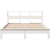  Posteljni okvir brez vzmetnice bel 150x200 cm trdna borovina, (21608411) | Shoptok.si