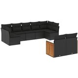  The Living Store Vrtna sedežna garnitura 9-delna z blazinami črn poli ratan - Vrtna Sedežna Garniture, (21452612) | Shoptok.si