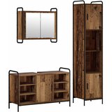  Set ormarića za kupaonicu 3 kom. Staro drvo 40 x 36 x 181 cm | shoptok.hr