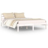 The Living Store Posteljni okvir iz trdne borovine 140x200 cm bel - Posteljni Okvir, (21531552) | Shoptok.si