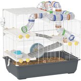 PawHut Kletka za hrčke, 4 nivoji, kletka za glodavce, kletka za male živali z vadbenim kolesom, skleda za hrano, tunel, (5000240591) | Shoptok.si