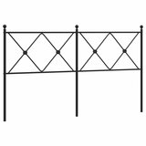 Maison Chic kovinsko posteljno vzglavje - vzglavna omarica - nočna omarica črno 160 cm, (21704691) Cene
