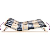 LEŽAJ s letvicama Smeđa 140 x 190 cm Čvrsto drvo bukve | shoptok.hr