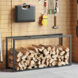 vidaXL Stalak za drva crni 55x30x116 cm čelik | shoptok.hr