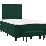 Box spring krevet s madracem tamnozeleni 120x200 cm baršunasti | shoptok.hr