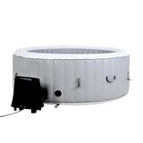 Beneo Prenosni napihljivi bazen spa z mehurčki za 6 oseb Siva | Shoptok.si