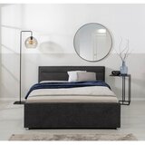 MID.YOU OBLAZINJENA POSTELJA 140 cm x 200 cm , les, kovina, umetna masa, tekstil antracit | Shoptok.si
