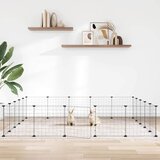  Kavez za ljubimce s 20 panela i vratima crni 35 x 35 cm čelični | shoptok.hr