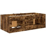  Loft krevet s ormarom 3 kom. Dimljeni hrast Konstruirano drvo Smeđa 90 x 200 cm | shoptok.hr