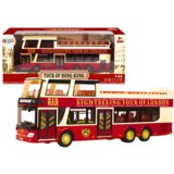 Double-decker Tour Bus 1:42 Metal Lights Red | shoptok.hr