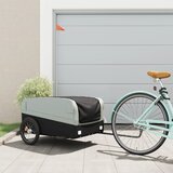 The Living Store Kolesarska prikolica črna in siva 45 kg železo - Kolesarska Prikolica, (21661565) | Shoptok.si
