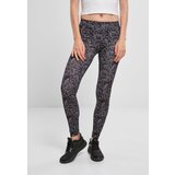 Urban Classics Women's leggings AOP hibiscus black Cene