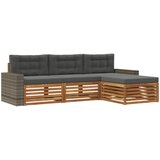  Set vanjskih sofa 4 pcs Prirodna i antracit Poliester | Eponuda.com