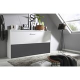 MID.YOU Postelja V Omari Albero, Bela, Temno Siva, 90x200 | Shoptok.si