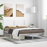  Metalni okvir za krevet s uzglavljem bijeli 120 x 190 cm | shoptok.hr