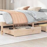 vidaXL Predal za posteljo s kolesi 2 kosa 85x55x16 cm trdna borovina | Shoptok.si